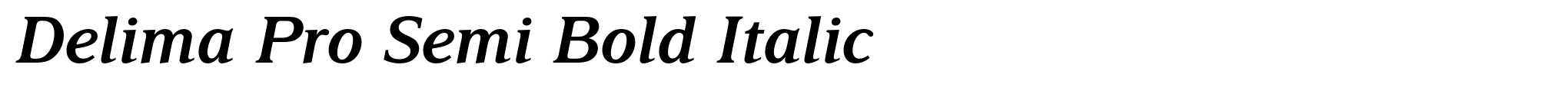 Delima Pro Semi Bold Italic image